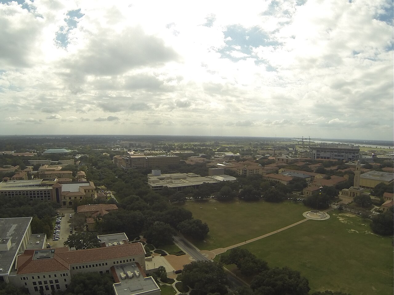 Кампус Louisiana State University с воздуха