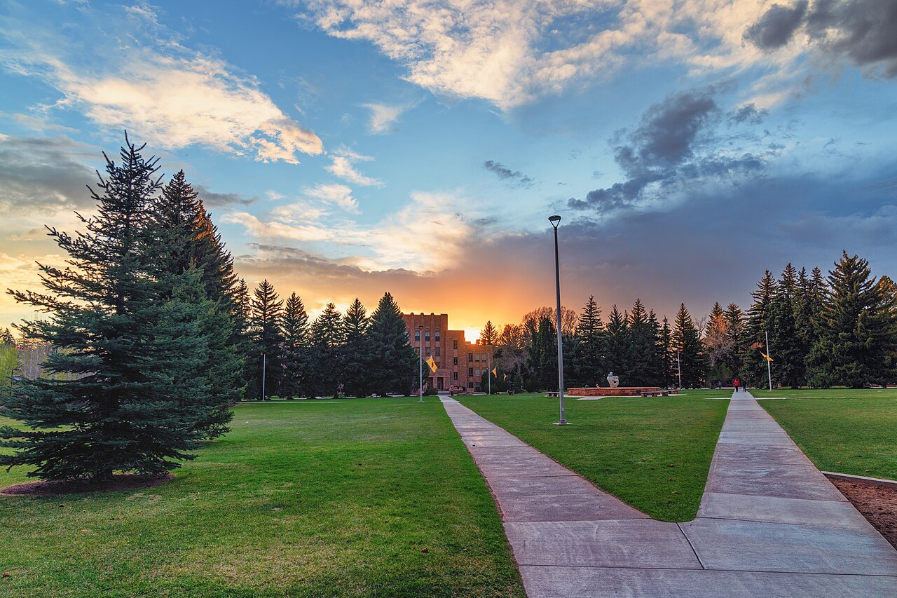 Prexy's Pasture на закате, University of Wyoming